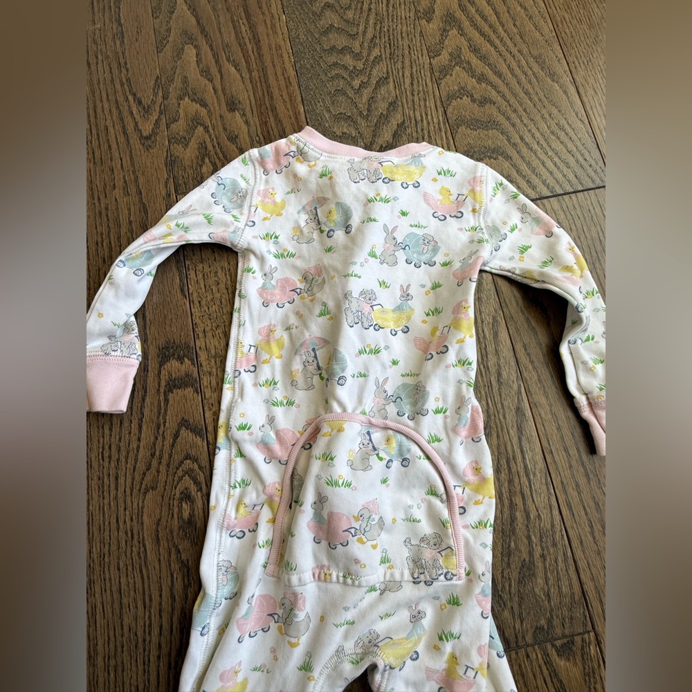 The Beaufort Bonnet Company Pink and White Kids Pajamas 2T toddler bunny easter - Picture 5 of 6